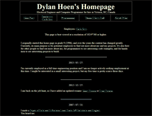 Tablet Screenshot of dylan.hoen.ca